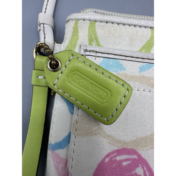 Coach Wristlet Purse Colorful Monogram Y2K Logo - Picture 5 of 9